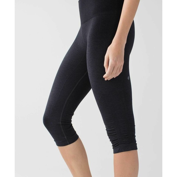 lululemon athletica Pants - Lululemon In The Flow Crop Pants Seamless Charcoal
